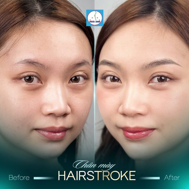 Phun mày Hairstroke — kết quả tại Hoài Anh